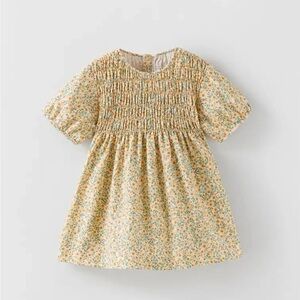 NWT ZARA Smocked Floral Dress 2/3